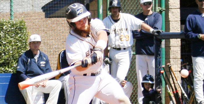 Courtesy of Emory Athletics Senior catcher Jared Welch swings at a pitch. He is hitting .294 with 23 RBIs this season. After beating Berry College Tuesday, the Eagles are now 21-9. That game was the 13th in which Emory has scored a double-digit number of runs this season.