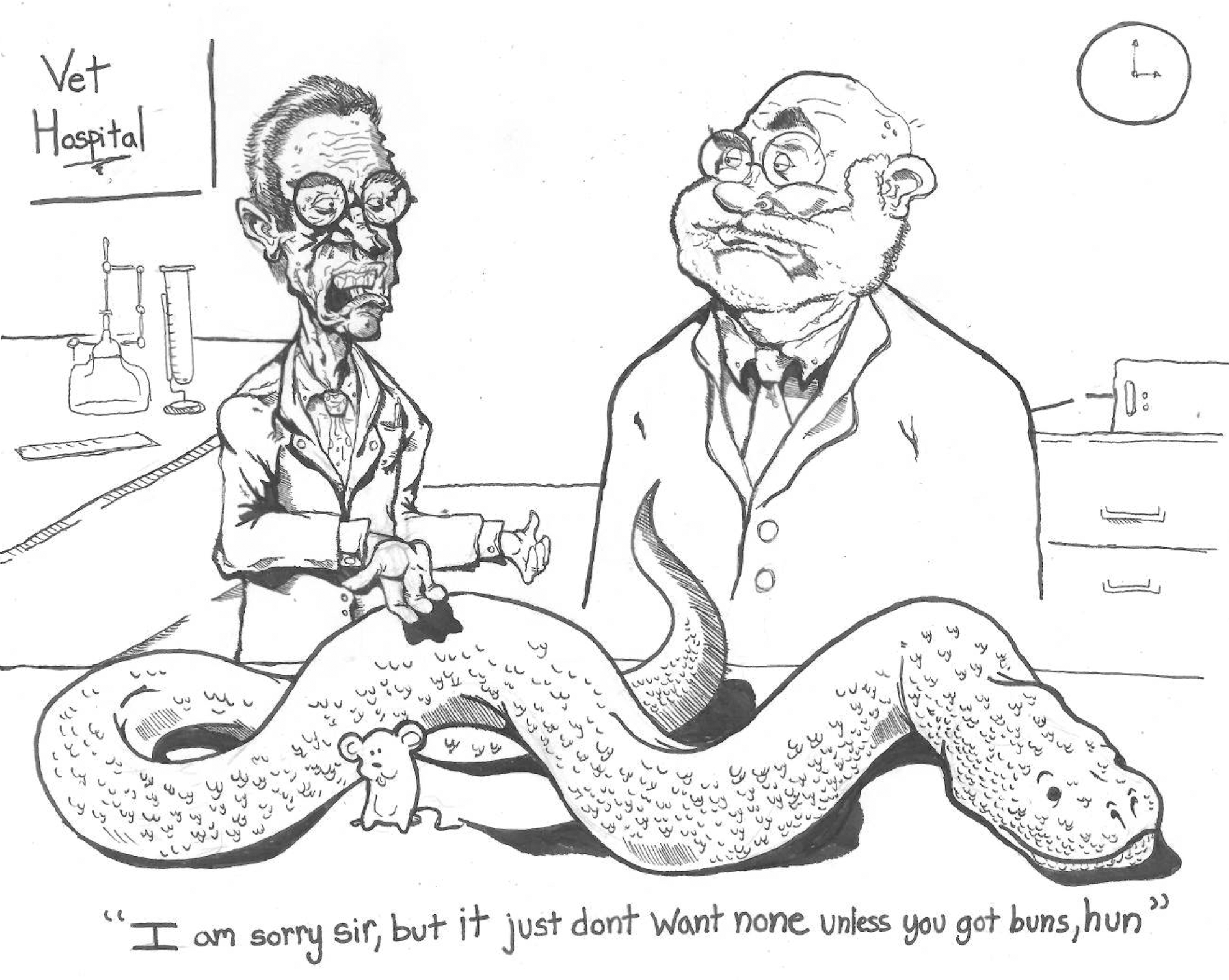 Zach Elkwood's cartoons appear in Friday's issue of the Wheel.