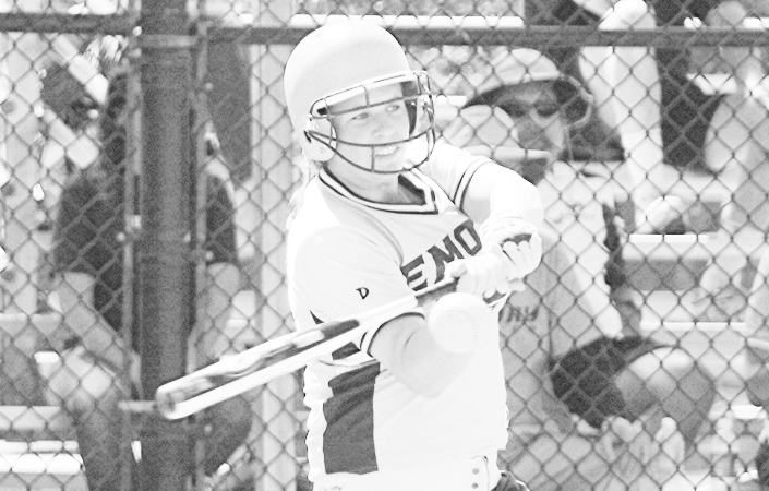 Megan Light ('14C) takes a swing for the Eagles. On Thursday, Light won the NCAA Today's Top 10 Award, in recognition of her success both on and off the field. Photo courtesy of Emory Athletics.